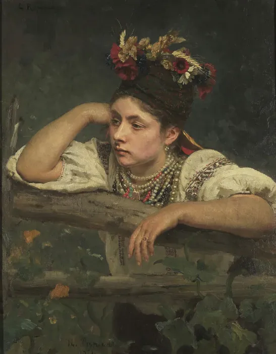 Framed Print : Ukrainian woman, 1875. Creator: Repin, Ilya Yefimovich (1844-1930) Framed Print : Ukrainian woman, 1875. Creator: Repin, Ilya Yefimovich (1844-1930)