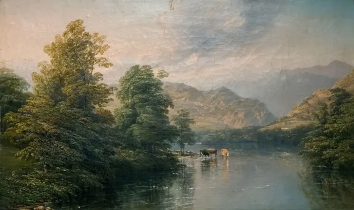 Framed Print : Ullswater From Pooley Bridge, 1847. Creator: Thomas Baker Framed Print : Ullswater From Pooley Bridge, 1847. Creator: Thomas Baker