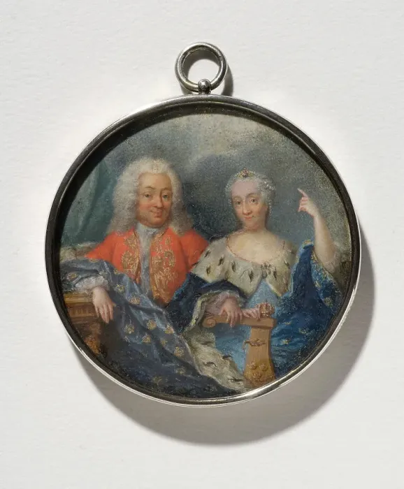 Framed Print : Ulrika Eleonora d.y. (1688-1741), Queen of Sweden, her consort Frederick I... 18th century. Creator: Niklas Lavreince Framed Print : Ulrika Eleonora d.y. (1688-1741), Queen of Sweden, her consort Frederick I... 18th century. Creator: Niklas Lavreince