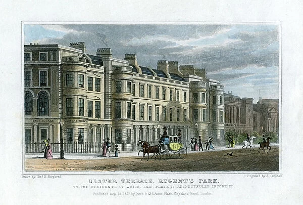 Ulster Terrace, Regents Park, London, 1827. Artist: J Henshall
