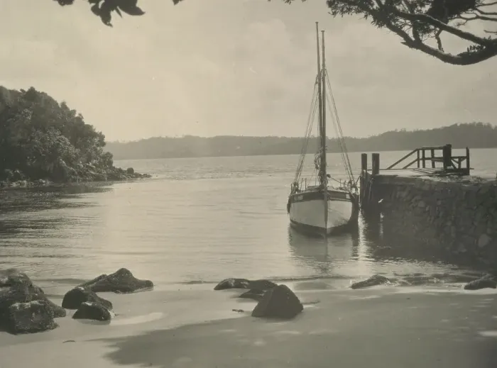 Framed Print : In Ulva Bay, Stewart Island, c1924. Creator: Eunice Harriett Garlick Framed Print : In Ulva Bay, Stewart Island, c1924. Creator: Eunice Harriett Garlick