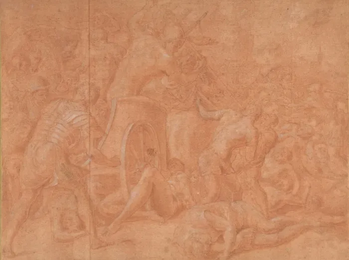 Framed Print : Ulysses and His Companions Fighting the Cicones Before the City of Ismaros, Study