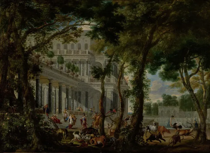 Framed Print : Ulysses at the Palace of Circe, 1667. Creators: Wilhelm Schubert van Ehrenberg, Carl Borromaus Andreas Ruthart Framed Print : Ulysses at the Palace of Circe, 1667. Creators: Wilhelm Schubert van Ehrenberg, Carl Borromaus Andreas Ruthart