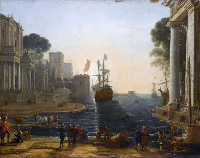 Framed Print : Ulysses returns Chryseis to Her Father. Artist: Lorrain, Claude (1600-1682) Framed Print : Ulysses returns Chryseis to Her Father. Artist: Lorrain, Claude (1600-1682)