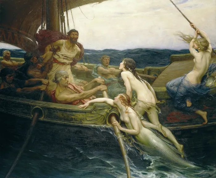 Framed Print : Ulysses and the Sirens, c1909. Creator: Draper, Herbert James (1863-1920) Framed Print : Ulysses and the Sirens, c1909. Creator: Draper, Herbert James (1863-1920)