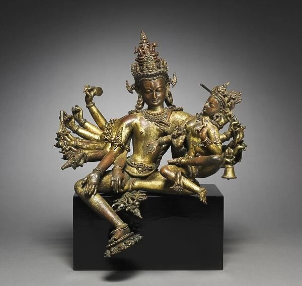 Uma-Maheshvara, 1300s. Creator: Unknown