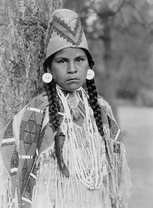 Framed Print : Umatilla maiden, c1910. Creator: Edward Sheriff Curtis Framed Print : Umatilla maiden, c1910. Creator: Edward Sheriff Curtis