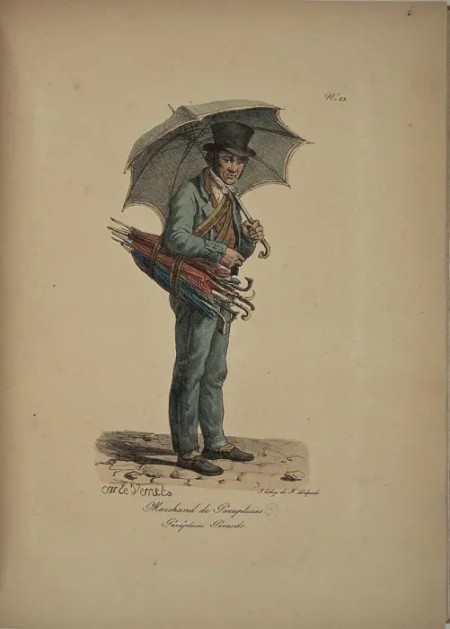 Framed Print : Umbrella seller. From the Series Cris de Paris (The Cries of Paris), 1815. Creator: Vernet, Carle (1758-1836). Umbrella seller. From the Series Cris de Paris (The Cries of Paris), 1815. Creator: Vernet, Carle (1758-1836) Framed Print : Umbrella seller. From the Series Cris de Paris (The Cries of Paris), 1815. Creator: Vernet, Carle (1758-1836). Umbrella seller. From the Series Cris de Paris (The Cries of Paris), 1815. Creator: Vernet, Carle (1758-1836)