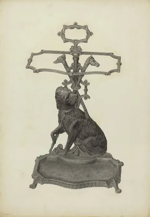 Framed Print : Umbrella Stand, c. 1939. Creator: Milton Grubstein Framed Print : Umbrella Stand, c. 1939. Creator: Milton Grubstein