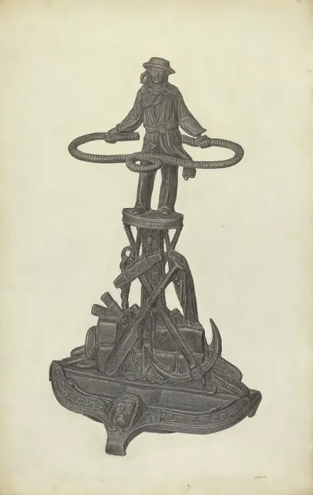 Framed Print : Umbrella Stand, c. 1940. Creator: Jacob Lipkin Framed Print : Umbrella Stand, c. 1940. Creator: Jacob Lipkin