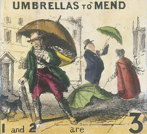 Umbrellas to Mend, Cries of London, c1840. Artist: TH Jones