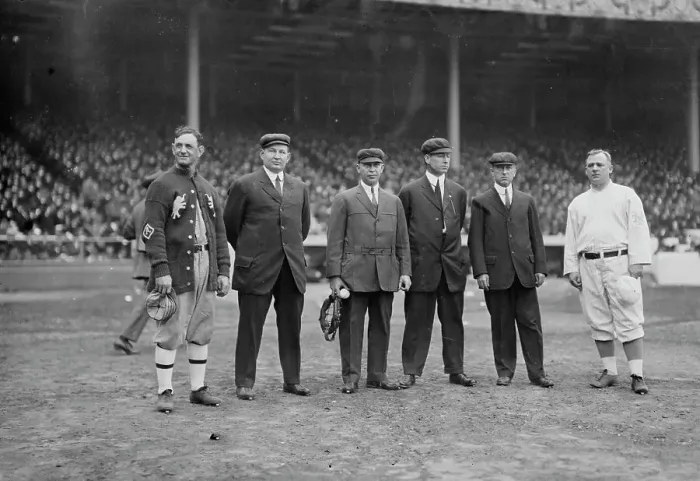 Framed Print : Umpires, World Series, 13, 1913. Creator: Bain News Service Framed Print : Umpires, World Series, 13, 1913. Creator: Bain News Service