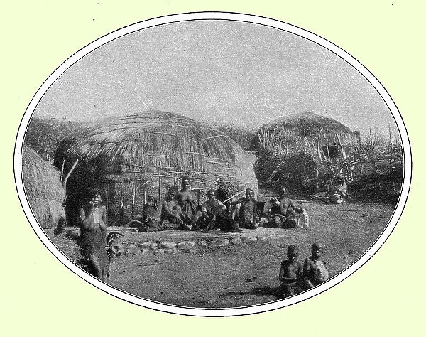 'Un Kraal chez les Zoulous; Afrique Australe, 1914. Creator: Unknown