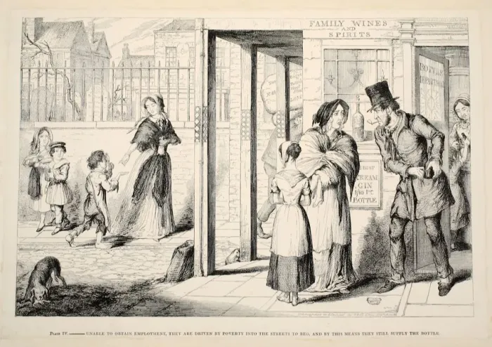 Framed Print : Unable to obtain employment, they are driven by poverty into the streets to beg Framed Print : Unable to obtain employment, they are driven by poverty into the streets to beg
