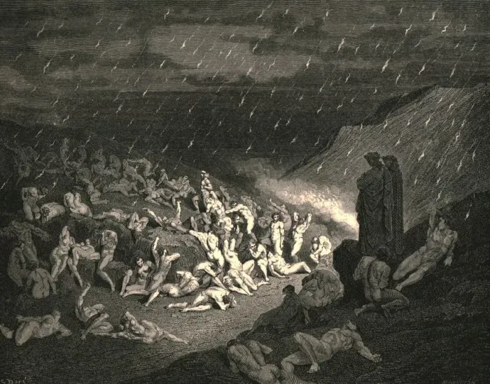 Gustave Doré Print: The Vision of Hell, c1890. Art Prints, Posters