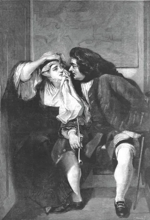 Framed Print : Uncle Toby and the Widow Wadman'; after C.R.Leslie, R.A. C.1830, 1890. Creator: Unknown Framed Print : Uncle Toby and the Widow Wadman'; after C.R.Leslie, R.A. C.1830, 1890. Creator: Unknown