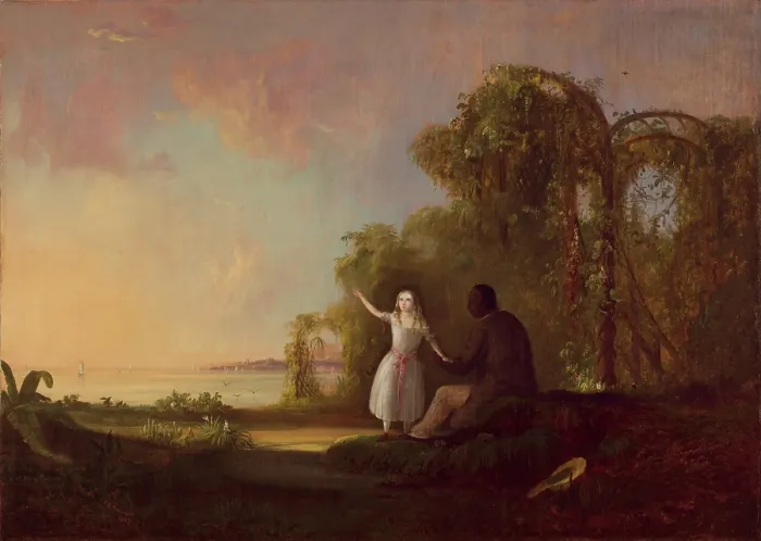 Framed Print : Uncle Tom and Little Eva, 1853. Creator: Robert Seldon Duncanson Framed Print : Uncle Tom and Little Eva, 1853. Creator: Robert Seldon Duncanson