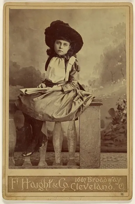 Framed Print : Uncle Toms Cabin. Era. Studio portrait of a girl. about 1880. Creator: F. Haight & Company Framed Print : Uncle Toms Cabin. Era. Studio portrait of a girl. about 1880. Creator: F. Haight & Company