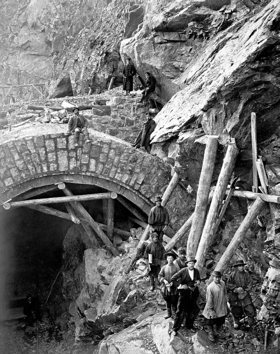 Framed Print : An Underpass 42.4 Sazhens long at Verst 15, 1900-1904. Creator: Unknown Framed Print : An Underpass 42.4 Sazhens long at Verst 15, 1900-1904. Creator: Unknown