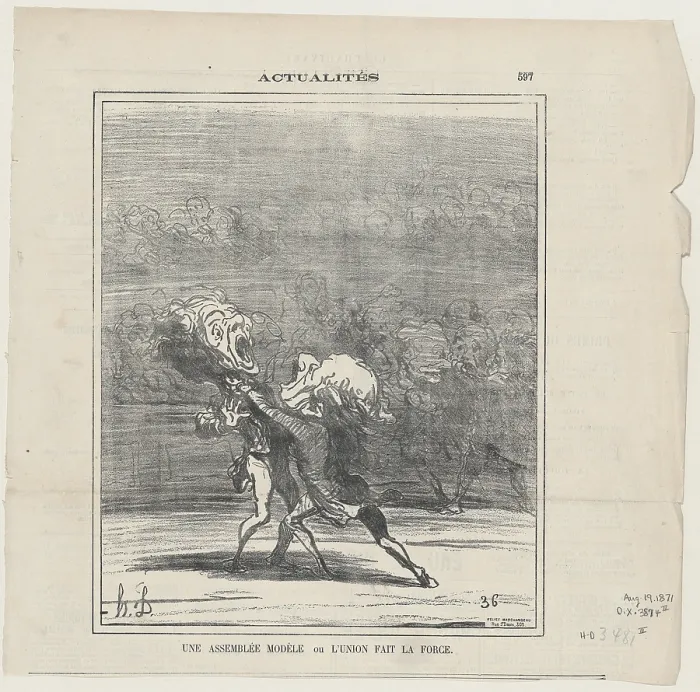Framed Print : Une assemblee modele... 1871. Creator: Honore Daumier Framed Print : Une assemblee modele... 1871. Creator: Honore Daumier