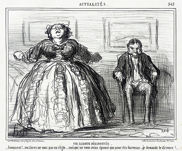 Une Baronne débaronnée, 1858. Creator: Honore Daumier