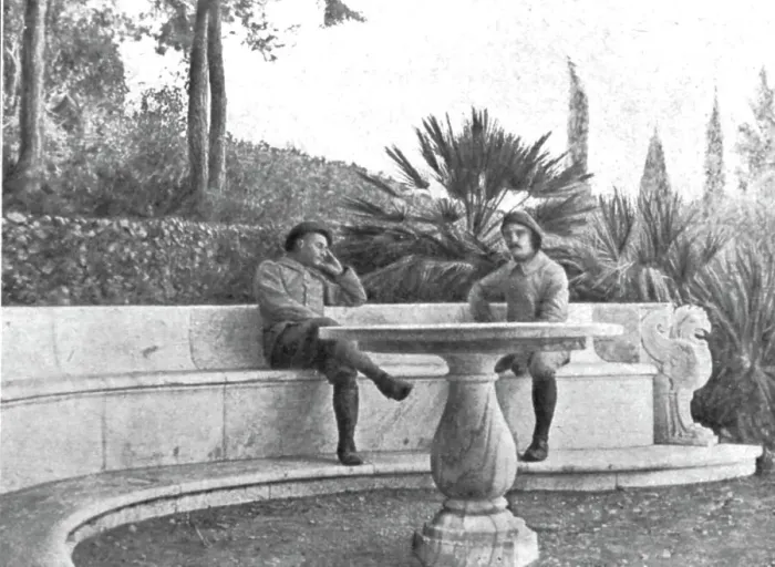 Framed Print : Une base Allemande en Adriatique; dans les jardins de l'Achilleion. 1916. Creator: Robert Vaucher Framed Print : Une base Allemande en Adriatique; dans les jardins de l'Achilleion. 1916. Creator: Robert Vaucher