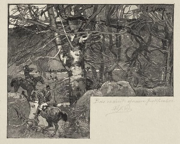 Une Chasse au Mont Gerard. Creator: Auguste Louis Lepere (French, 1849-1918)