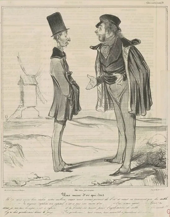 Framed Print : Une mine d'or qui dort, 19th century. Creator: Honore Daumier Framed Print : Une mine d'or qui dort, 19th century. Creator: Honore Daumier