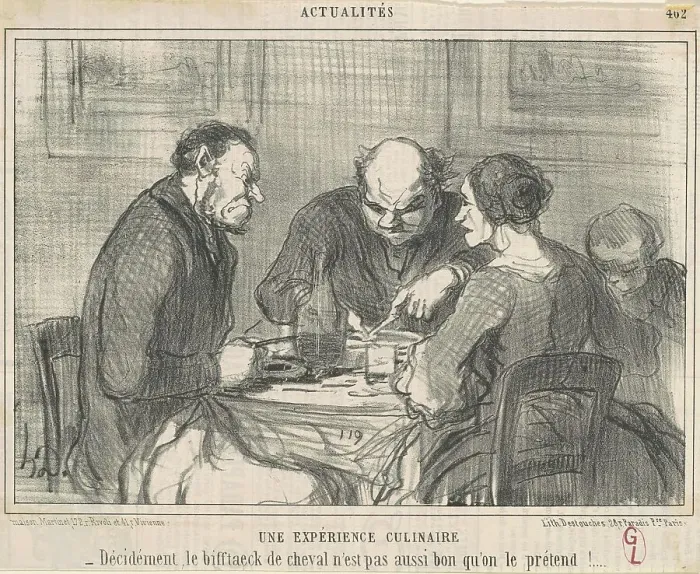 Framed Print : Une expèrience culinaire, 19th century. Creator: Honore Daumier Framed Print : Une expèrience culinaire, 19th century. Creator: Honore Daumier