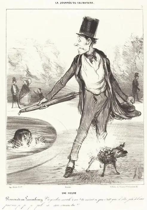 Framed Print : Une heure, 1839. Creator: Honore Daumier Framed Print : Une heure, 1839. Creator: Honore Daumier