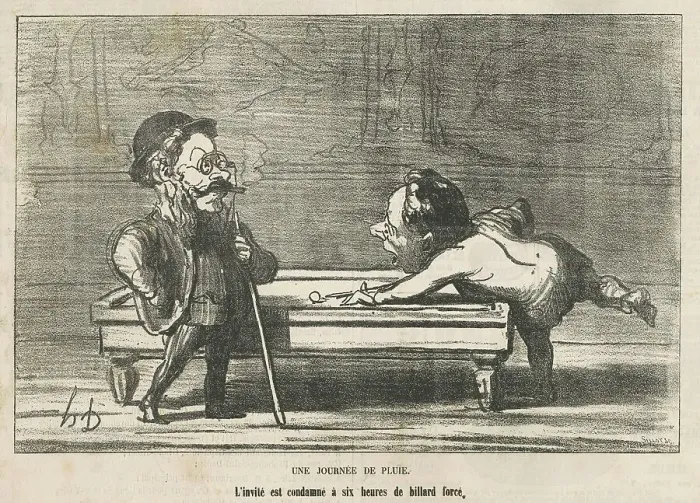 Framed Print : Une journée de pluie, 19th century. Creator: Honore Daumier Framed Print : Une journée de pluie, 19th century. Creator: Honore Daumier