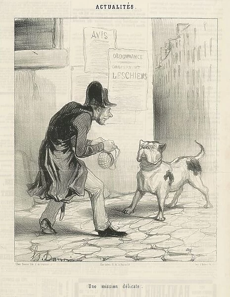 Une mission délicate, 19th century. Creator: Honore Daumier