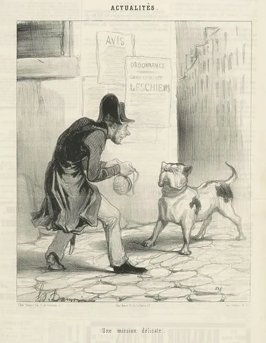 Framed Print : Une mission délicate, 19th century. Creator: Honore Daumier Framed Print : Une mission délicate, 19th century. Creator: Honore Daumier