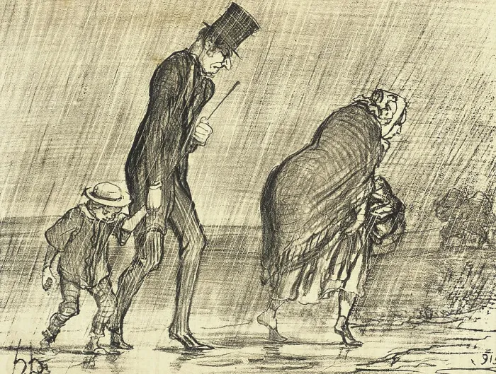 Framed Print : Une partie de campagne pendant le joli mois de mai.. 1856. Creator: Honore Daumier Framed Print : Une partie de campagne pendant le joli mois de mai.. 1856. Creator: Honore Daumier