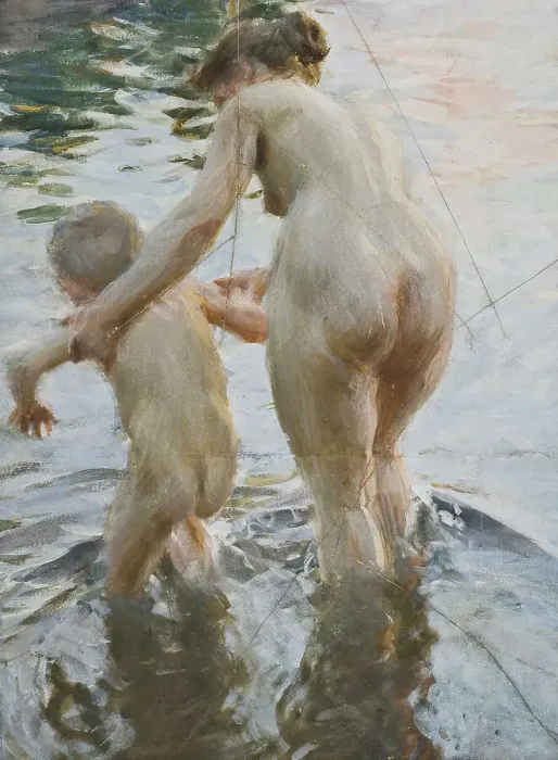 Framed Print : Une première, 1888. Creator: Anders Leonard Zorn