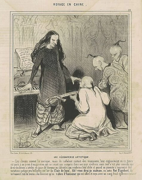 Une récompense artistique, 19th century. Creator: Honore Daumier