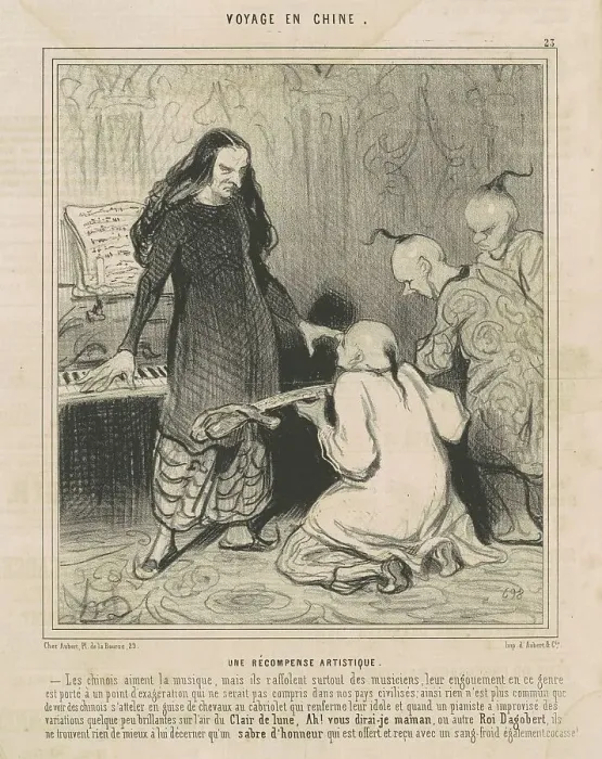 Framed Print : Une récompense artistique, 19th century. Creator: Honore Daumier Framed Print : Une récompense artistique, 19th century. Creator: Honore Daumier