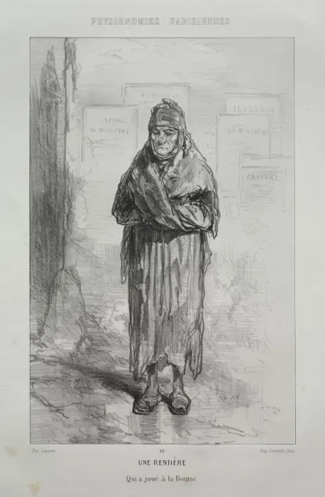 Framed Print : Une Rentiere. Creator: Paul Gavarni (French, 1804-1866) Framed Print : Une Rentiere. Creator: Paul Gavarni (French, 1804-1866)