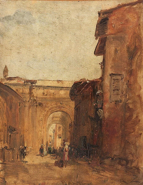 Une rue à Florence, between 1846 and 1847. Creator: Felix Francois Georges Philibert Ziem