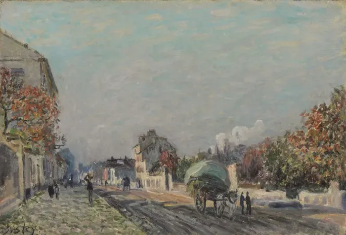 Framed Print : Une rue a Marly, 1876. Artist: Sisley, Alfred (1839-1899) Framed Print : Une rue a Marly, 1876. Artist: Sisley, Alfred (1839-1899)