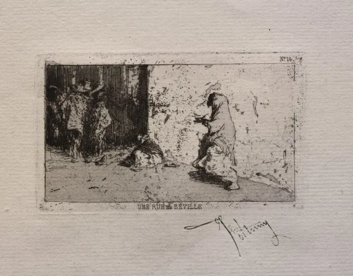 Framed Print : Une rue de Seville. Creator: Mariano Fortuny y Carbo (Spanish, 1838-1874) Framed Print : Une rue de Seville. Creator: Mariano Fortuny y Carbo (Spanish, 1838-1874)