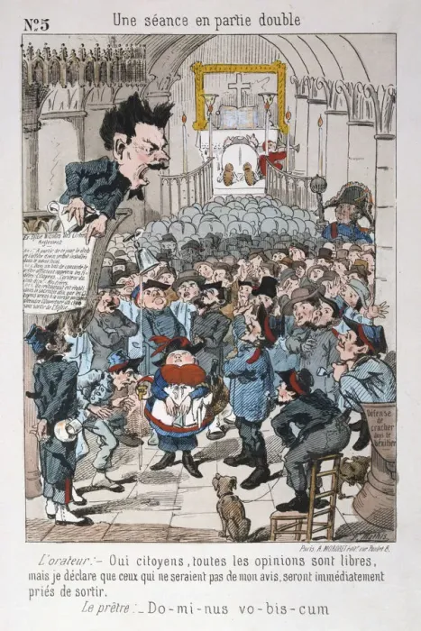 Framed Print : Une Seance en Partie Double, 1871 Framed Print : Une Seance en Partie Double, 1871