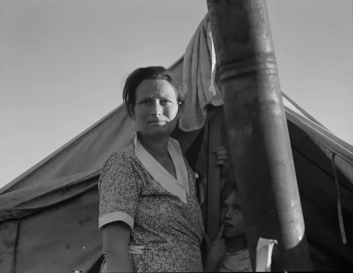 Framed Print : Unemployed family... near Holtville, California, 1937. Creator: Dorothea Lange Framed Print : Unemployed family... near Holtville, California, 1937. Creator: Dorothea Lange