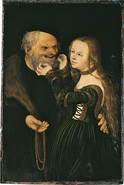 The Unequal Couple, ca 1530. Artist: Cranach, Lucas, the Elder (1472-1553)
