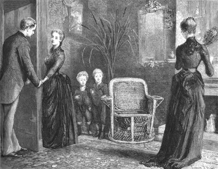 Framed Print : That Unfortunate Marriage, by Francis Eleanor Trollope; Then with Mrs. Dormer-Smiths eyes fixedly Creator: Sydney Prior Hall Framed Print : That Unfortunate Marriage, by Francis Eleanor Trollope; Then with Mrs. Dormer-Smiths eyes fixedly Creator: Sydney Prior Hall
