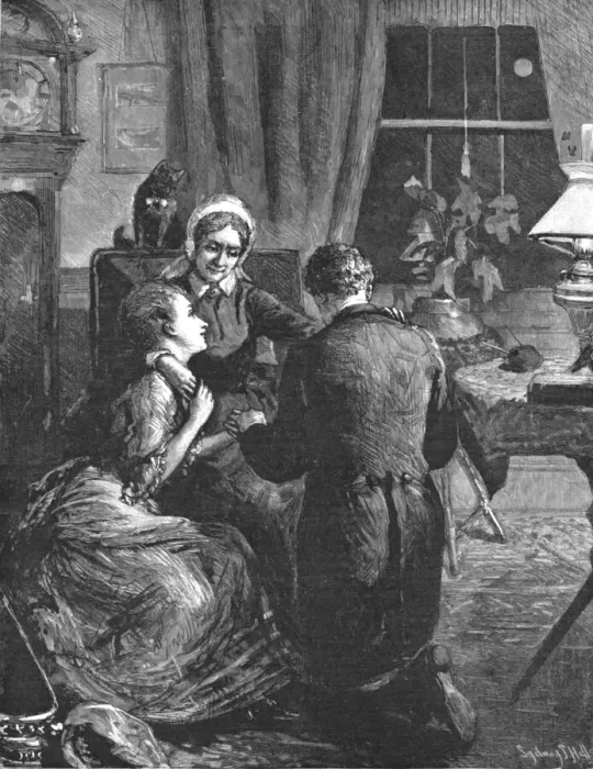 Framed Print : That Unfortunate Marriage, by Francis Eleanor Trollope; Suddenly Mrs Dobbs opened her arms, and f Creator: Sydney Prior Hall Framed Print : That Unfortunate Marriage, by Francis Eleanor Trollope; Suddenly Mrs Dobbs opened her arms, and f Creator: Sydney Prior Hall