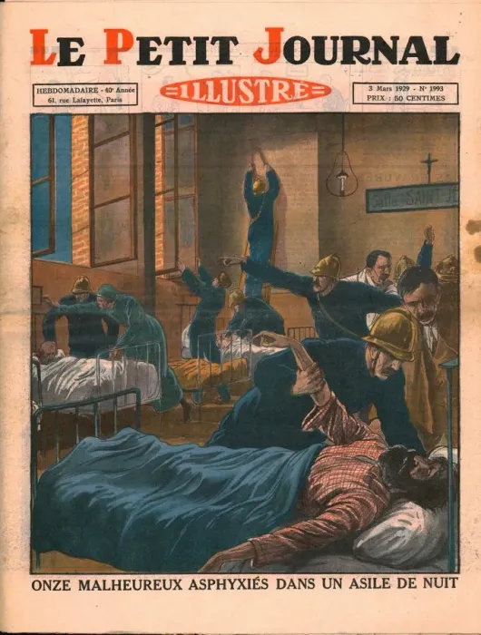 Framed Print : Eleven unfortunates asphyxiated in a night shelter, 1929. Creator: Unknown Framed Print : Eleven unfortunates asphyxiated in a night shelter, 1929. Creator: Unknown