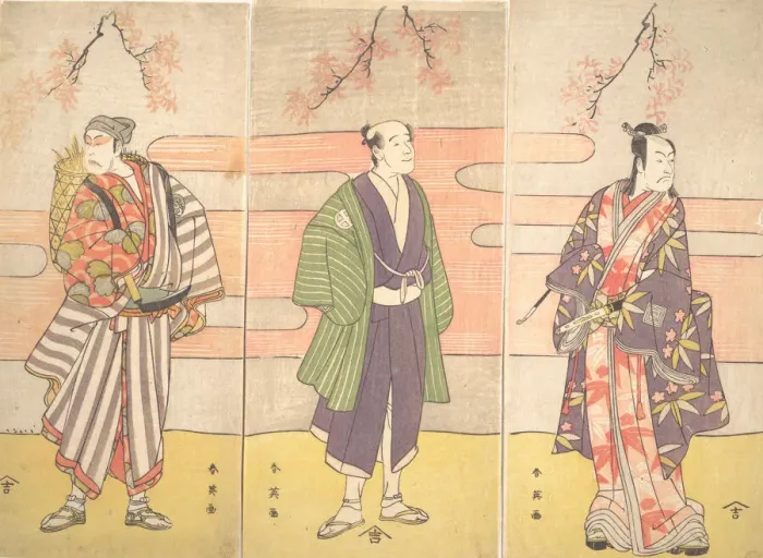 Framed Print : Three unidentified actors, ca. 1793. Creator: Katsukawa Shun ei Framed Print : Three unidentified actors, ca. 1793. Creator: Katsukawa Shun ei