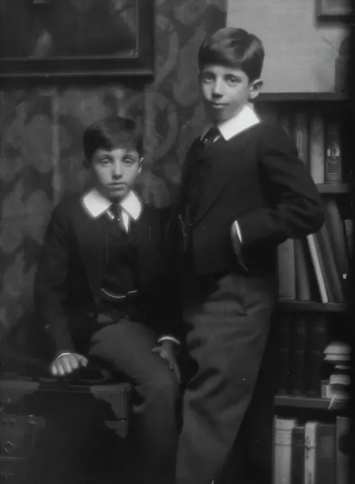 Framed Print : Two unidentified boys, possibly children of Mrs. Isaac Untermeyer [i.e. Untermyer, ]... 1913. Creator: Arnold Genthe