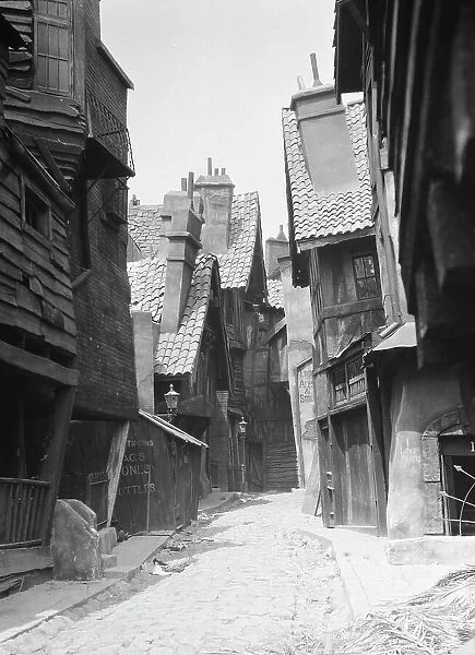 Unidentified buildings, possibly movie sets, associated with Famous Players Lasky, c1911-c1942. Creator: Arnold Genthe